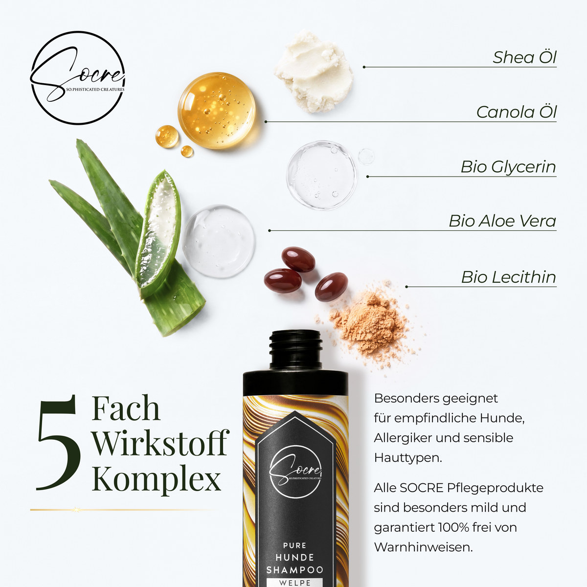 Natürliches Welpen Shampoo für sensitive Haut | Veganes Hundeshampoo (250ml)