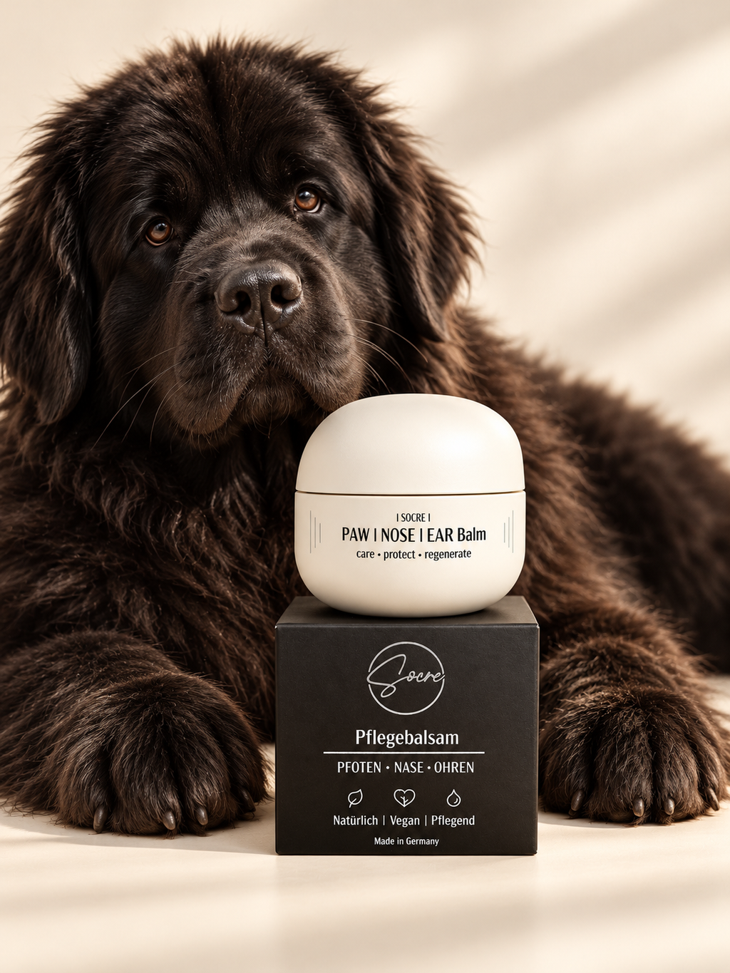 Natürlicher Pflegebalsam für Hunde I Pfoten - Nase - Ohren - Vegan