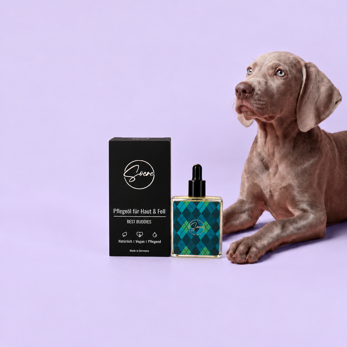 Natürliches Pflegeöl für Hunde - SOCRE Pflegeöl für Haut & Fell Best Buddies (30ml)