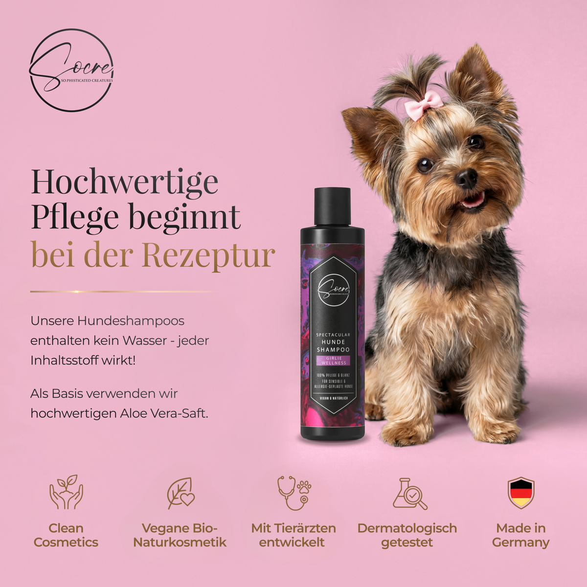 Natürliches Hunde Shampoo mit Duft | Vegan & sanft für empfindliche Hunde | SPECTACULAR (250ml)